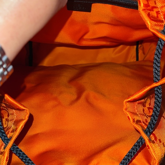 Gucci Off The Grid backpack orange GG ECONYL - Picture 9 of 15